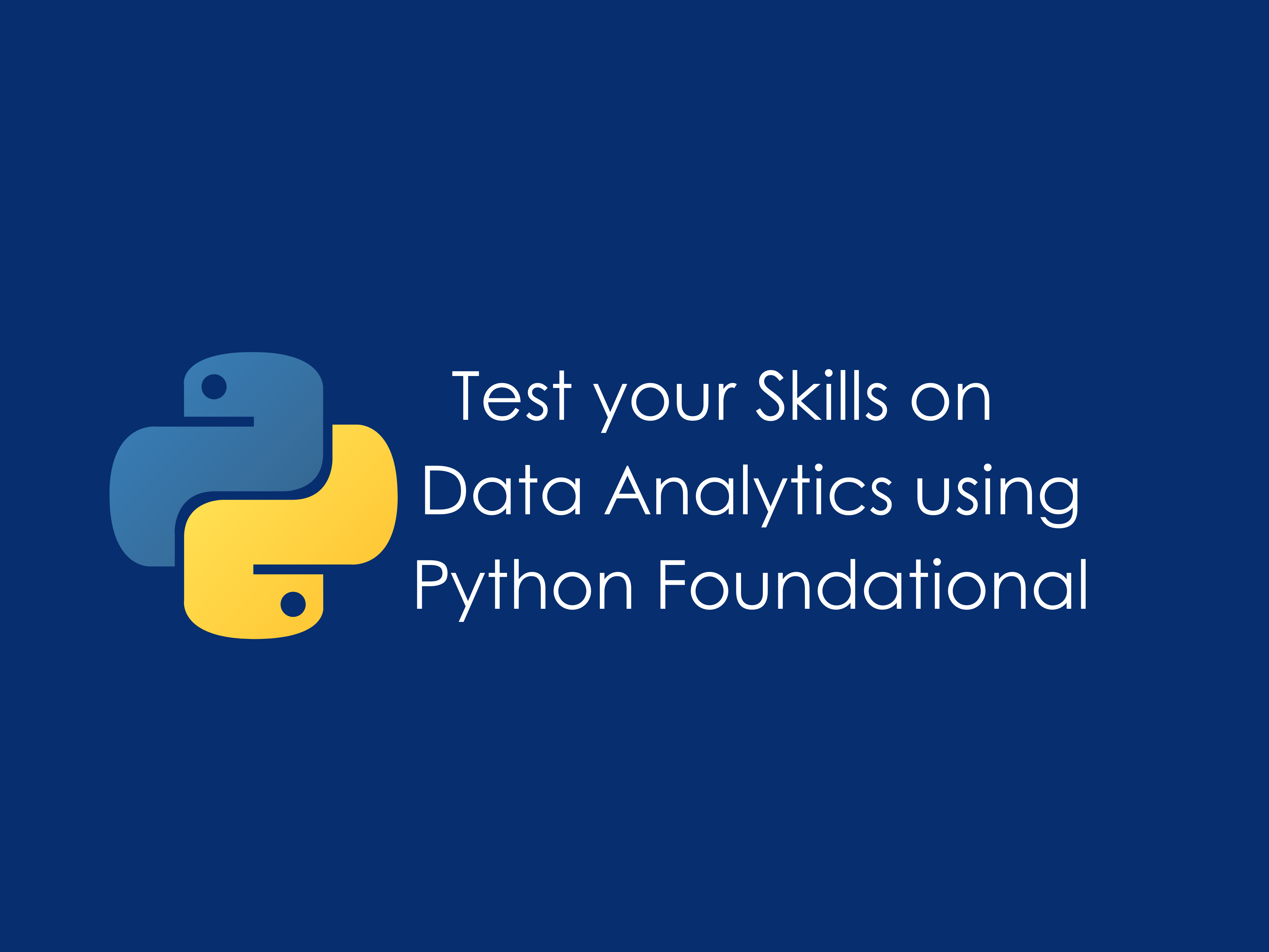 Test your Skills on Python Programming